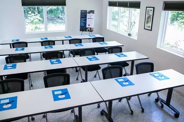 educational materials on tables